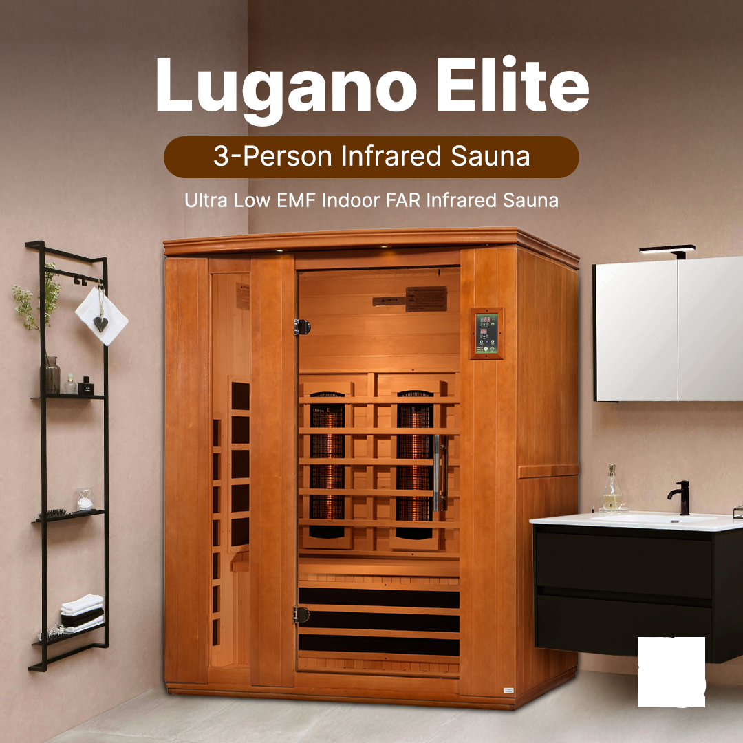 Dynamic Lugano 3-person Ultra Low EMF FAR Infrared Sauna - DYN-6336-02 Elite