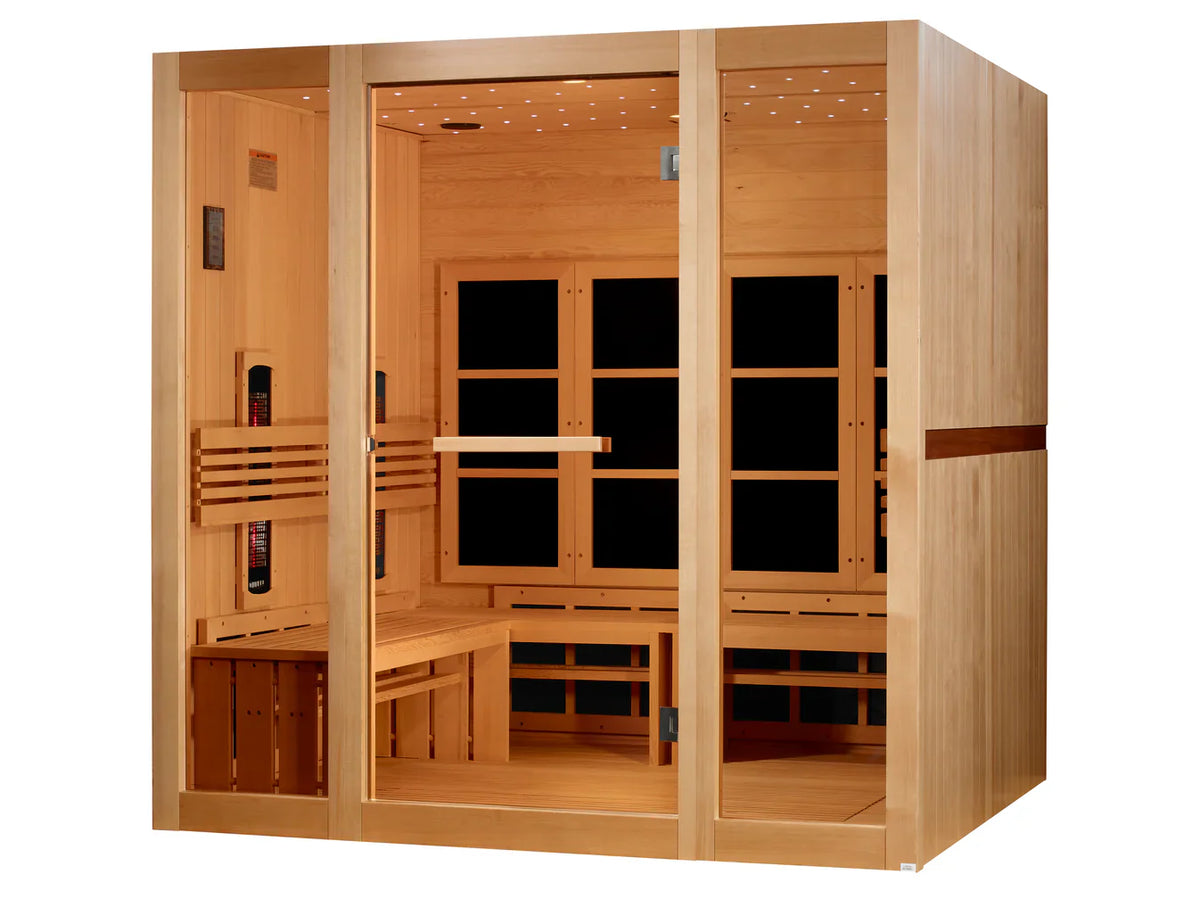 Golden Designs 8 Person Full Spectrum Near Zero EMF FAR IR Sauna GDI-6880-03 FS