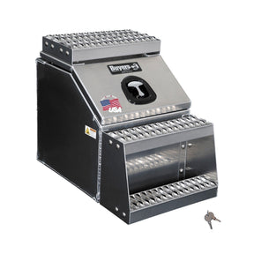 Buyers Products 28-in x 24-in x 18-in Smooth Aluminum Step Box Truck Tool Box 1705281