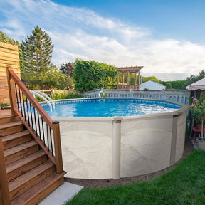 Aquarian 21ft x 52in Round Steel-Frame Above Ground Swimming Pool – Phoenix Series, DIY Outdoor Backyard Pool