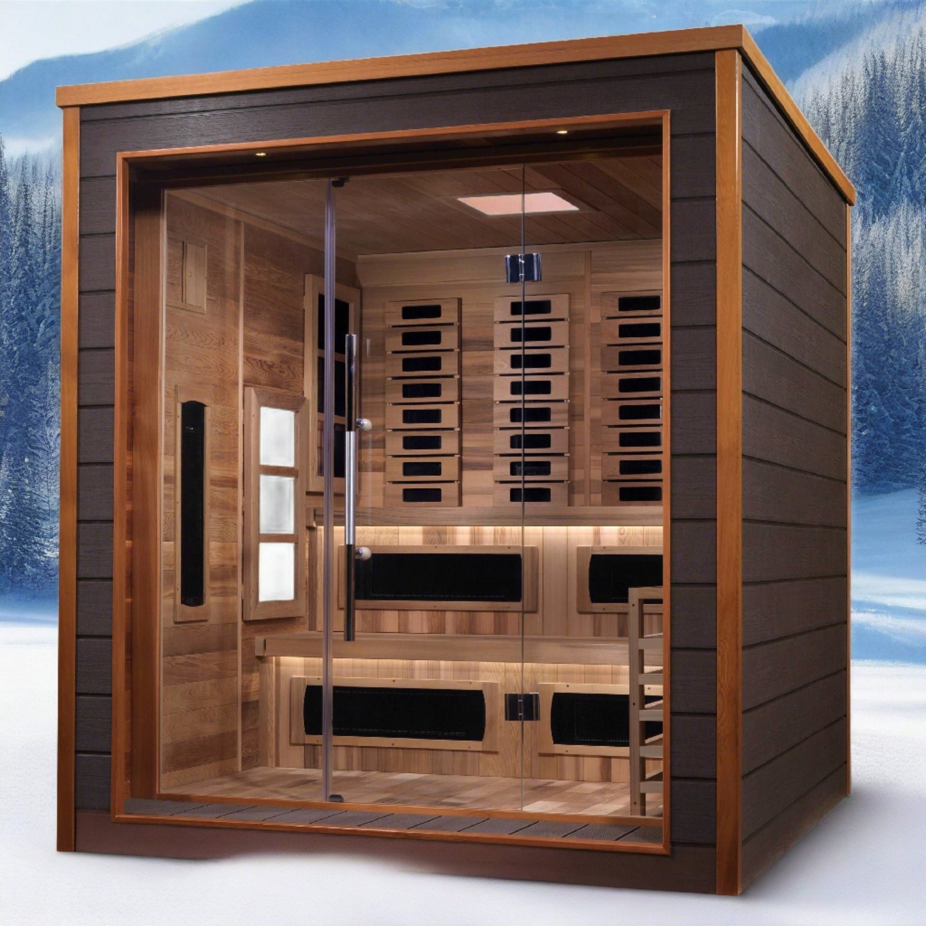 Golden Designs Karlstad 6 Person Hybrid Outdoor Sauna GDI-8226-01