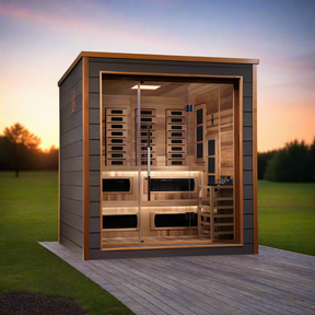 Golden Designs Karlstad 6 Person Hybrid Outdoor Sauna GDI-8226-01