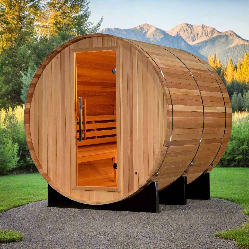 Golden Designs "Arosa" 4 Person Barrel Traditional Sauna GDI-B004-01