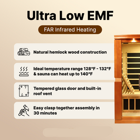 Dynamic Venice Elite 2-person Ultra Low EMF FAR Infrared Sauna - DYN-6210-01 Elite