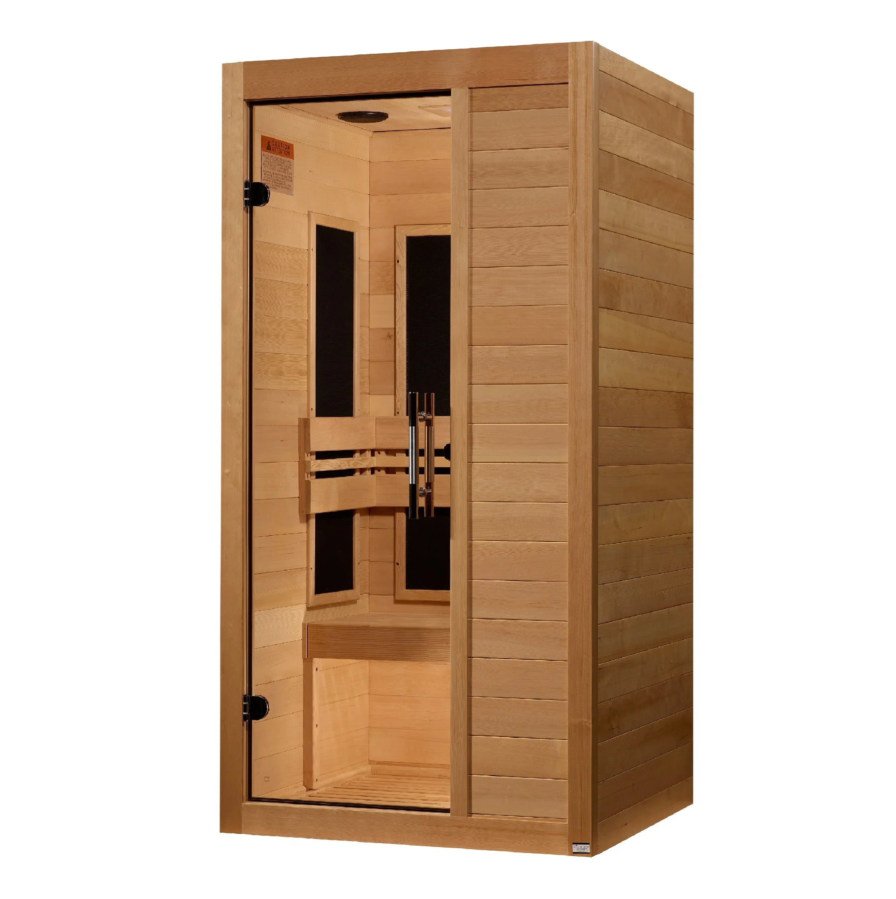 Maxxus 1-Person S-Line Ultra Low EMF FAR Infrared Sauna - Canadian Hemlock MX-S106-01-ULEMF