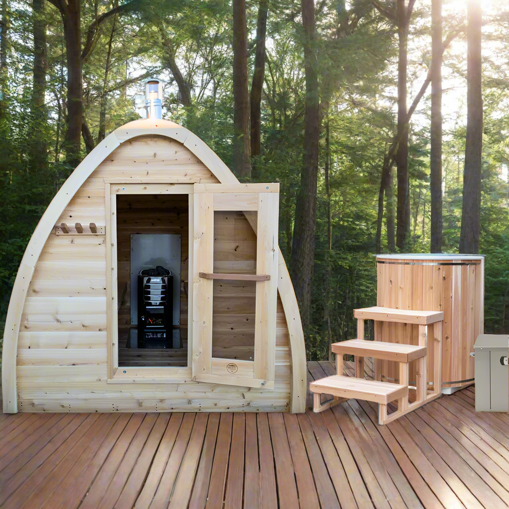 Dundalk CT Mini POD 4 Person Outdoor Sauna CTC77MW