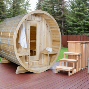 Dundalk CT Serenity 6 Person Barrel Sauna CTC2245W
