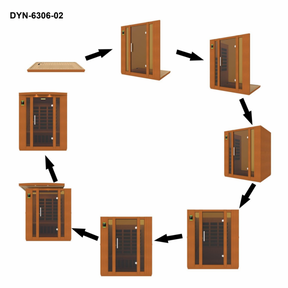Dynamic "Bellagio" 3-person Low EMF FAR Infrared Sauna - DYN-6306-02