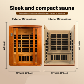 Dynamic "Bellagio" 3-person Low EMF FAR Infrared Sauna - DYN-6306-02