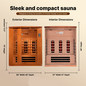Dynamic "Lugano" 3-Person Full Spectrum Near Zero EMF FAR Infrared Sauna DYN-6336-03 FS