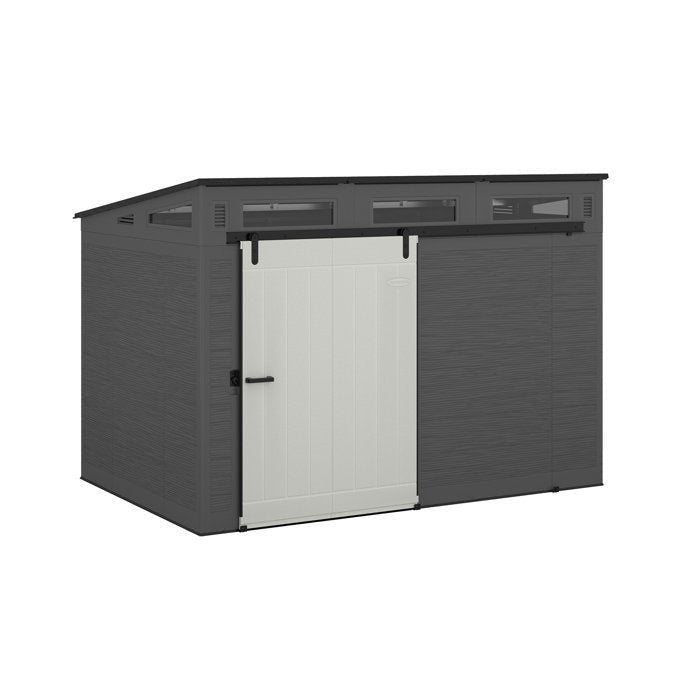 Suncast Modernist 10 ft. W X 7 Ft. D Barn Door Resin Storage ShedSuncast Modernist 10 ft. W X 7 Ft. D Barn Door Resin Storage Shed