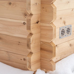Dundalk Canadian Timber CTC66W Granby | 3-Person Outdoor Cabin Sauna with Steel Roof