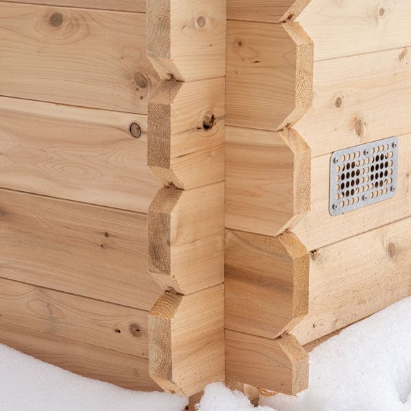 Dundalk Canadian Timber CTC66W Granby | 3-Person Outdoor Cabin Sauna with Steel Roof