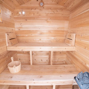 Dundalk Canadian Timber CTC66W Granby | 3-Person Outdoor Cabin Sauna with Steel Roof