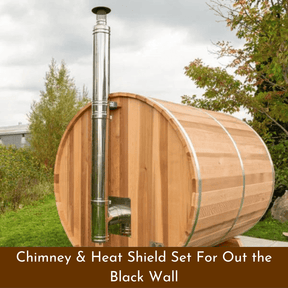 Canadian Timber Tranquility 6-Person Barrel Sauna with 45cm Porch - CTC2345