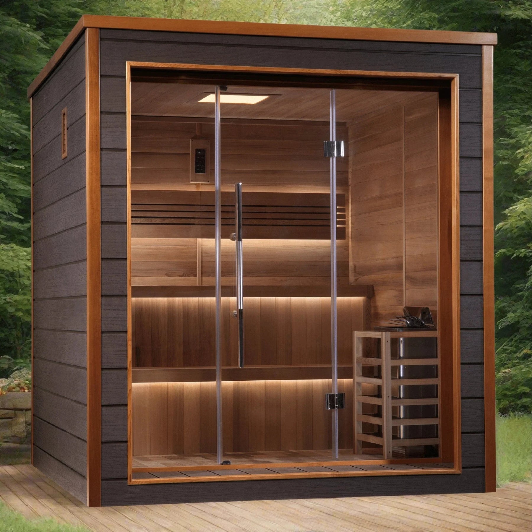 Golden Designs Bergen 6 Person Outdoor Traditional Sauna GDI-8206-01