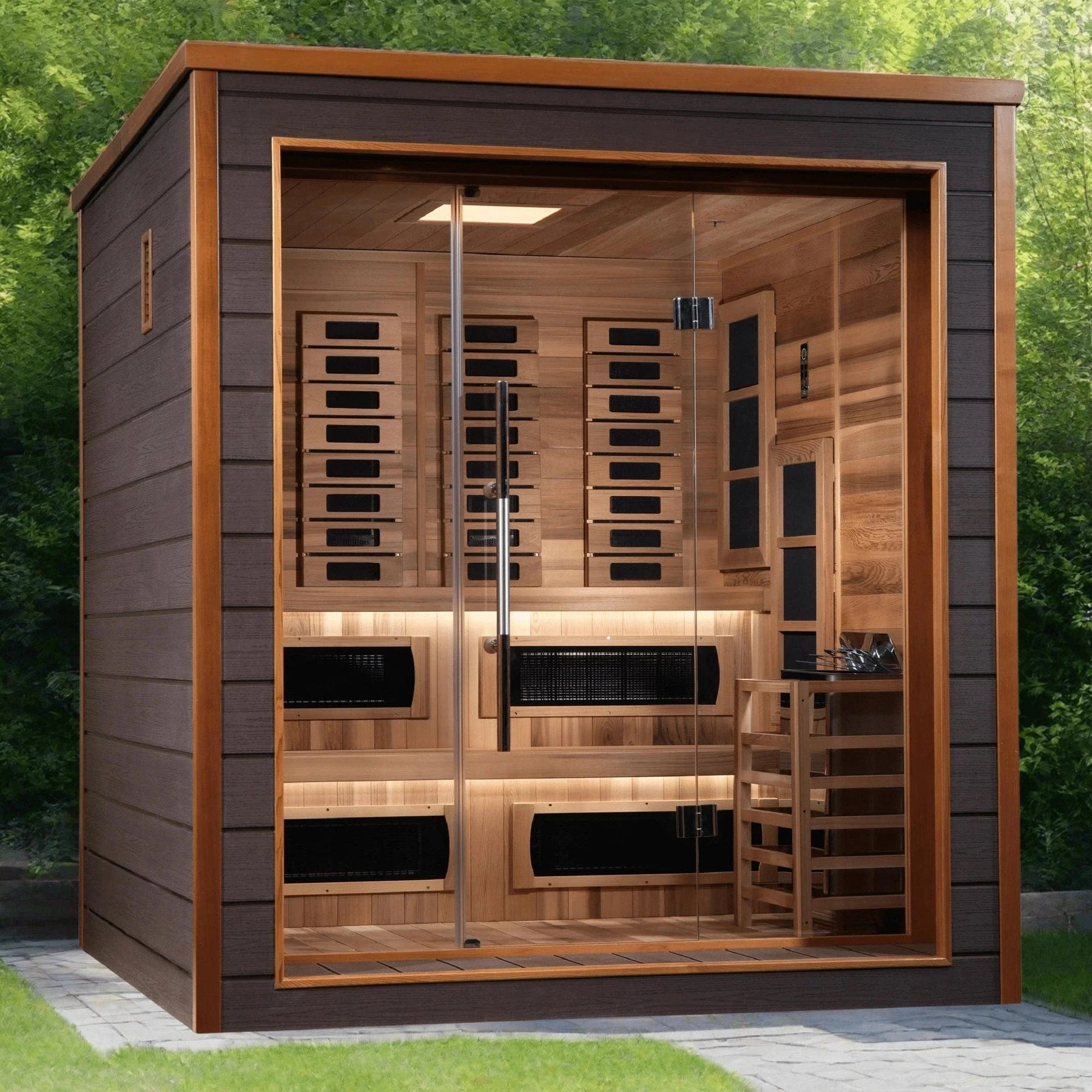 Golden Designs Karlstad 6 Person Hybrid Outdoor Sauna GDI-8226-01