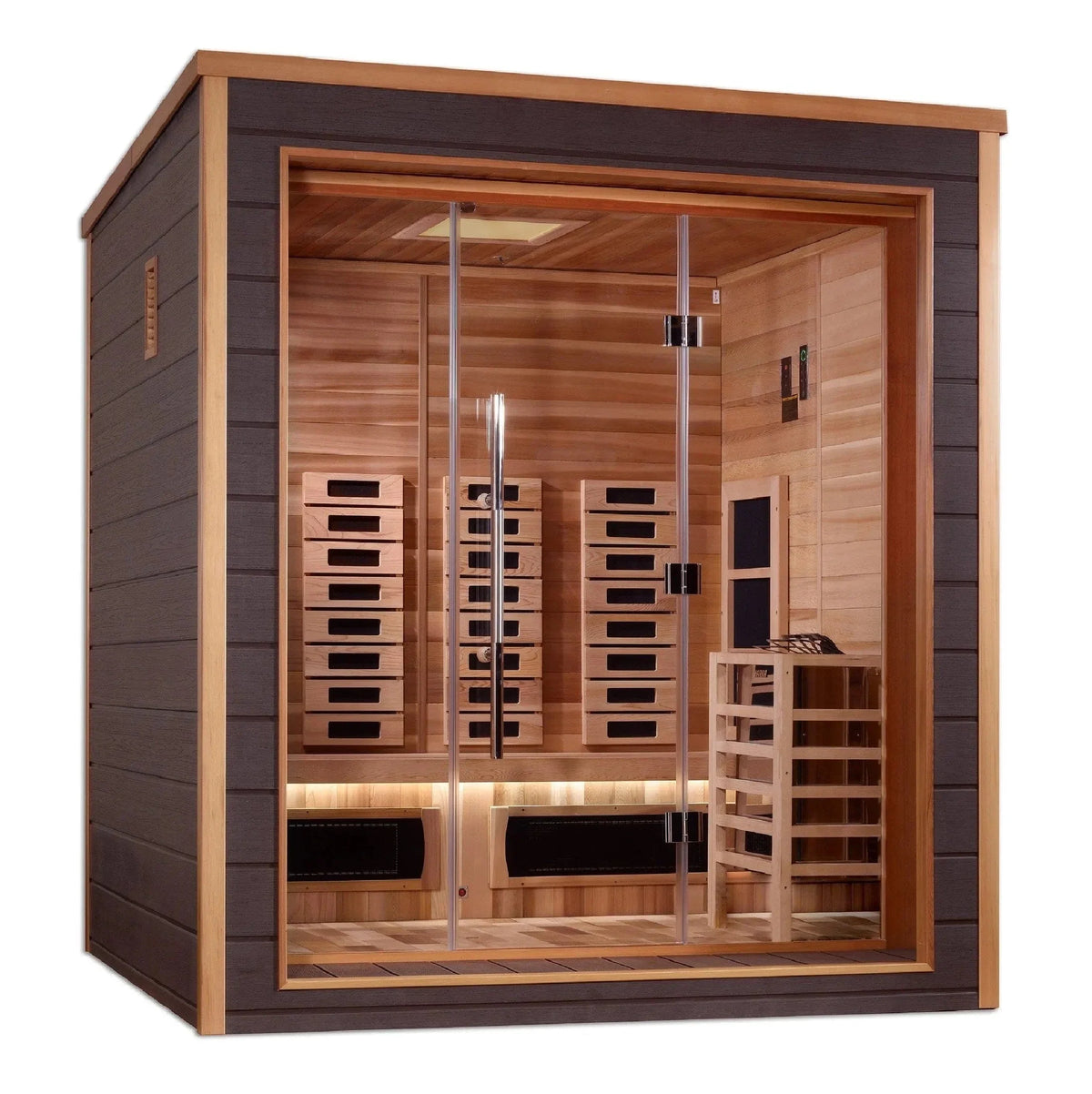 Golden Designs Visby 3 Person Hybrid Outdoor Sauna GDI-8223-01