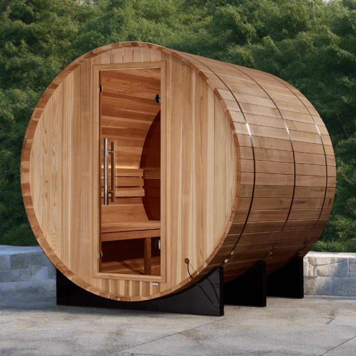 Golden Designs "Zurich" 4 Person Barrel Traditional Sauna GDI-B024-01
