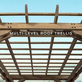 12×10 Fairhaven Pergola, Rustic Finish