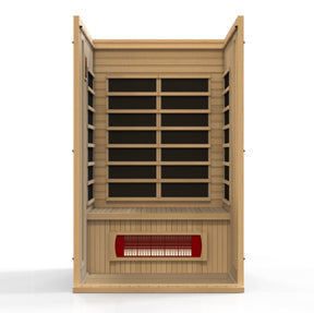 Maxxus 2-Person "Serenity" Dual Tech Low EMF FAR Infrared Sauna Canadian Hemlock MX-LS2-01